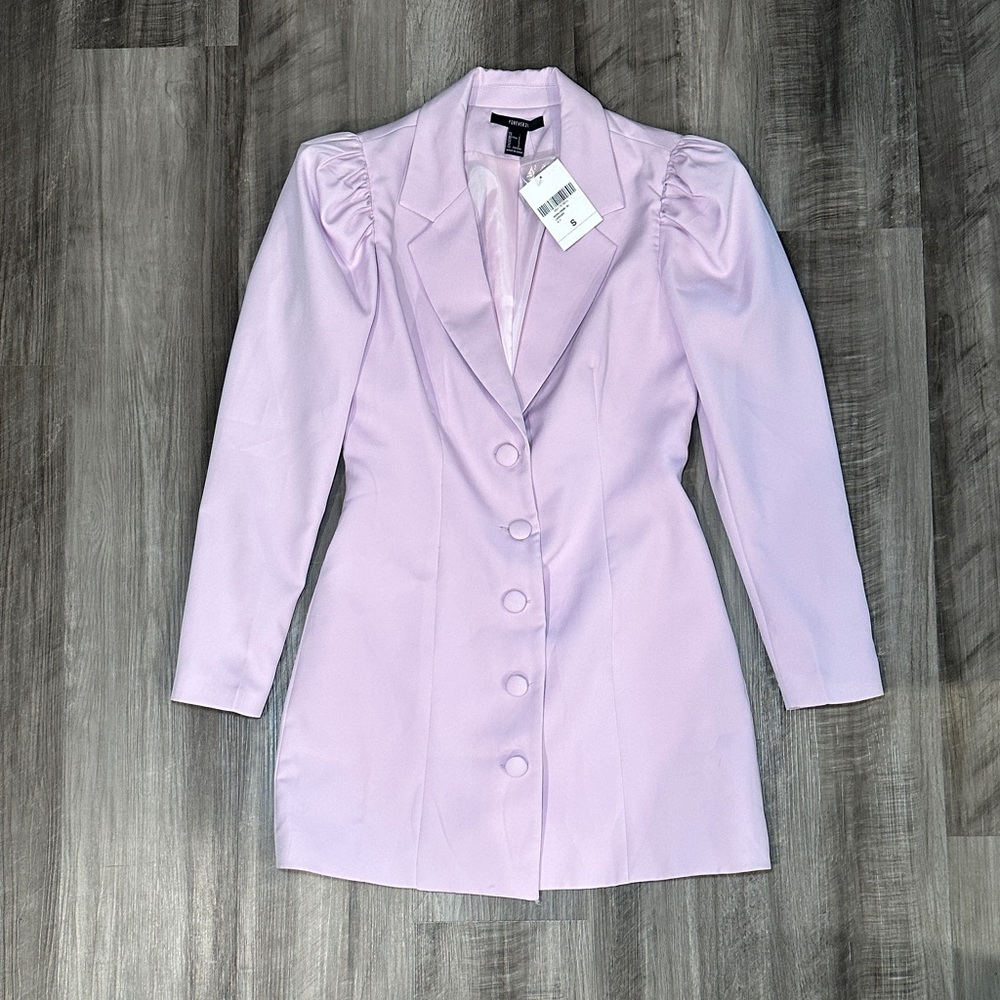 Forever 21 Light Purple Long Sleeve Blazer Dress